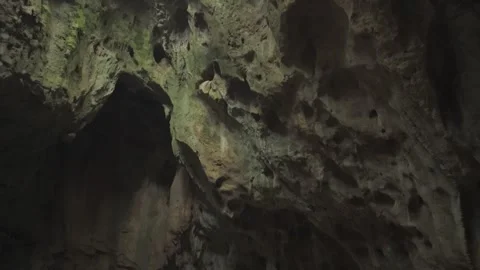 Dark Cave Interior Rocky Passage Stock-Footage 346288591