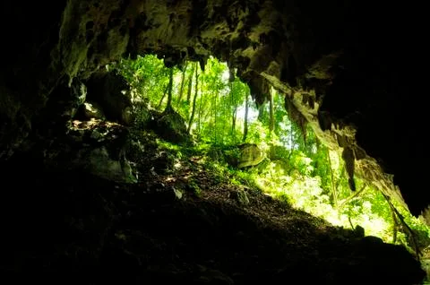 Dark Cavern Entrance Stock Photos