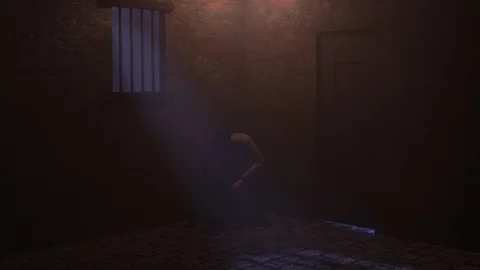 Dark Cell Stock Footage 121013432