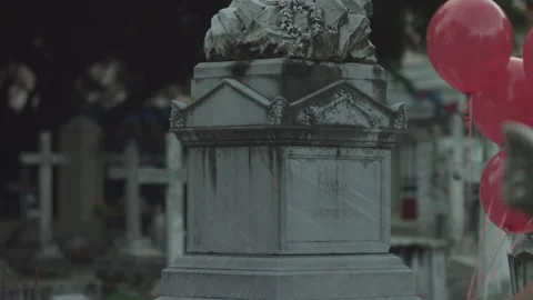 Dark cemetery Stock Footage 140043453