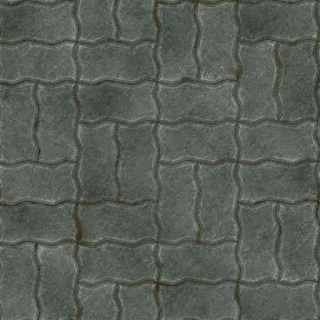 Dark Charcoal Interlocking Wave Concrete Paving Stone Texture Stock Photos