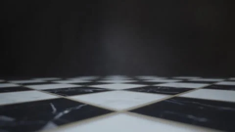 Dark checkerboard floor, geometric pattern for abstract touch Stock Footage 279599171