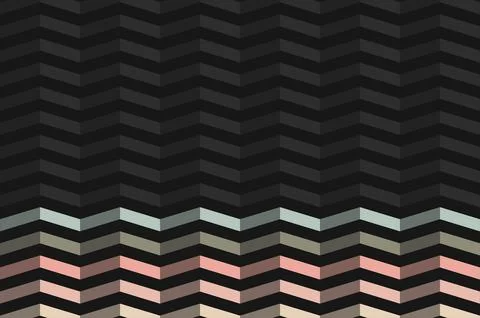 Dark chevron pattern with pastel accents and subtle gradient effect Stock Illustration