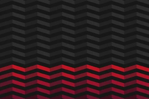 Dark chevron pattern with a vibrant red gradient band at the bottom Stock Illustration