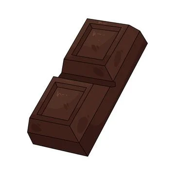Dark chocolate bar Stock Illustration
