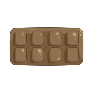 Dark chocolate bar Stock Illustration