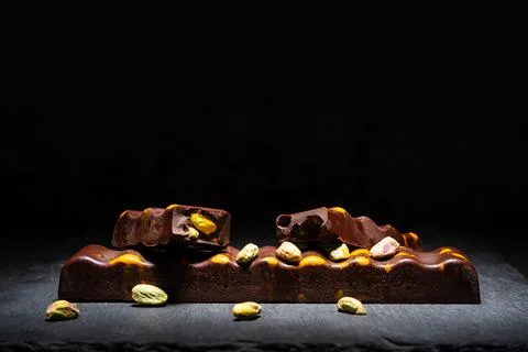 Dark chocolate bars  写真素材