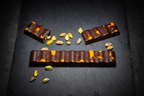 Dark chocolate bars  Stock Photos