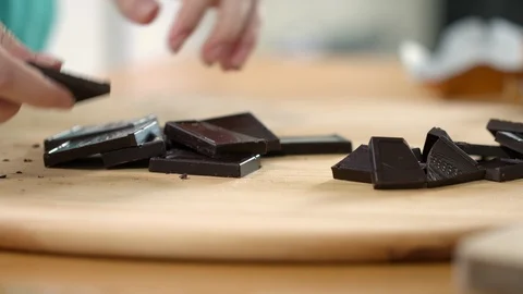 Dark chocolate break up Stock Footage 88245520