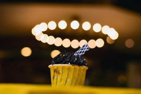 Dark chocolate cake image Stock Photos