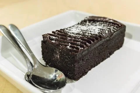 Dark chocolate cake Stock Photos