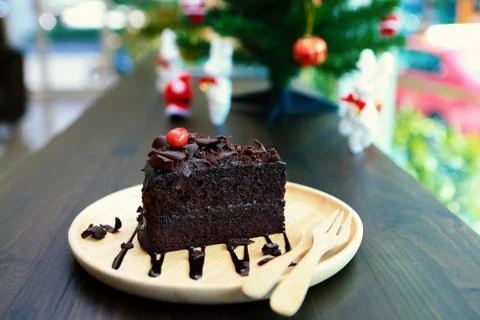 Dark chocolate cake Foto stock