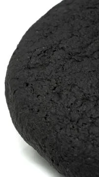 Dark Chocolate Cookie Close Up Macro Isolated on White Background Stock Photos
