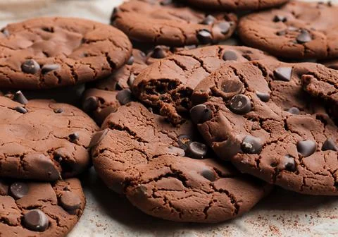 Dark chocolate cookie Stock Photos