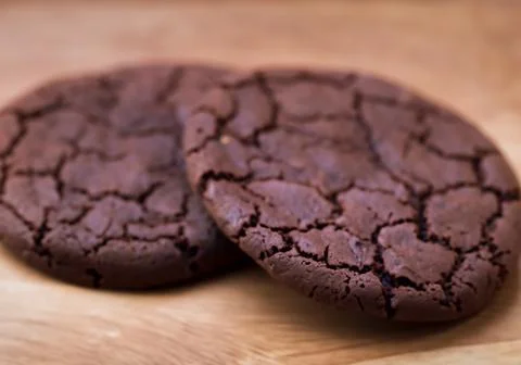 Dark chocolate cookie Stock Photos