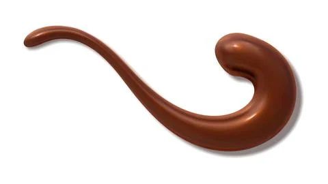 Dark chocolate drizzle, flowing choco syrup swirl Ilustración de archivo