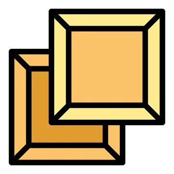 Dark chocolate icon vector flat 스톡 일러스트