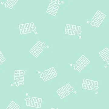 Dark chocolate line seamless pattern Stock Illustration