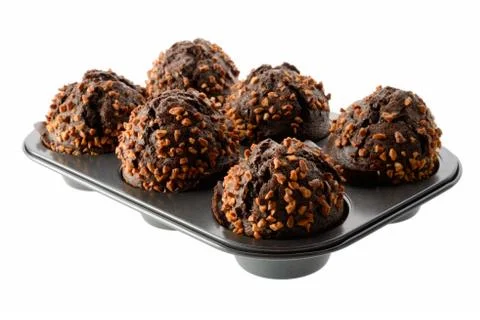 Dark chocolate muffins Stock Photos