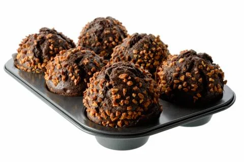 Dark chocolate muffins Stock Photos