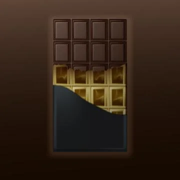 Dark Chocolate In Open Pack Illustrazione stock