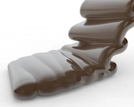 Dark chocolate is poured on the floor Stock Illustration