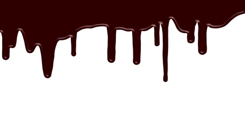 Dark chocolate streams on white Stock Footage 246854902
