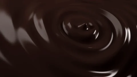 Dark Chocolate Swirl in surface. Animation waving surface of Dark Chocolate Stock Footage 106650525