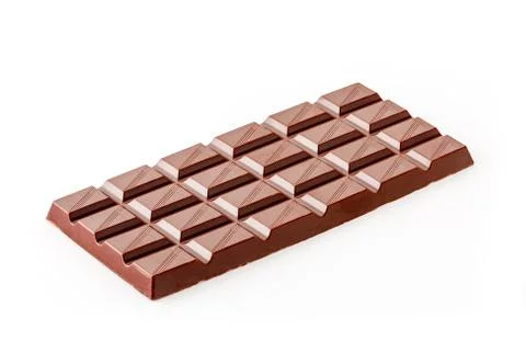 Dark chocolate on white. Stock Photos