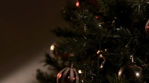 Dark Christmas tree Stock Footage 31624442