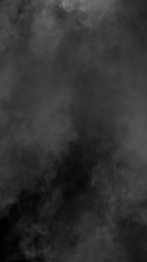 Dark churning storm clouds fill black screen, vertical format Stock Footage 340147072