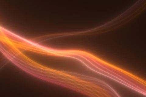 Dark cinematic floating luminous line waves video background with orange and bri 스톡 동영상 339047848