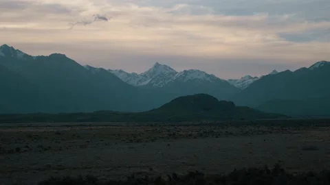 Dark Cinematic Mountain View Video stock 140611027