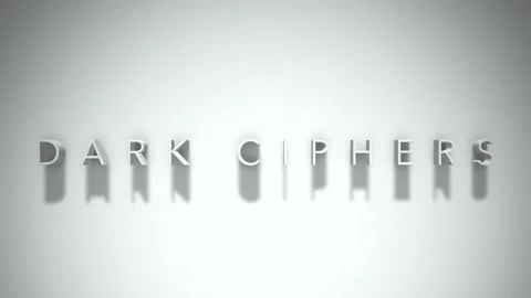 Dark ciphers 3D title animation with shadows on a white background 스톡 동영상 297855812
