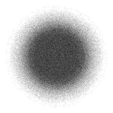 Dark Circle Dot Dissolve Gradient Vector Illustration Stock Illustration