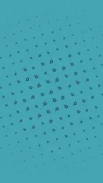 Dark circular particles form a concentrated flowing field across a calm tur.. Stock Illustration