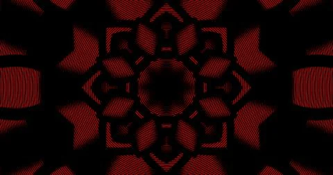 Dark Circular Screen Engraved Effect Abstract Kaleidoscope Background Stock Illustration