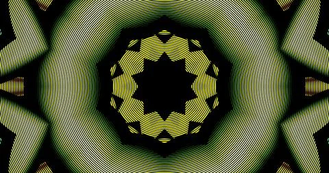 Dark Circular Screen Engraved Effect Abstract Kaleidoscope Background Stock Illustration