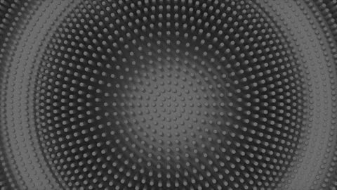 Dark Circular Waves Of Cylinders Loops Video stock 145440283