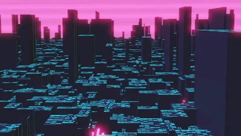 Dark city pink Stock Footage 165510703