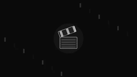 Dark Clapboard Cinema Animation Dark Stock-Footage 342621118