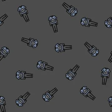 Dark clothing emo vector seamless pattern Illustrazione stock