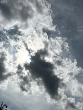 Dark Cloud Backlit by Bright Sunlight Stock Photos