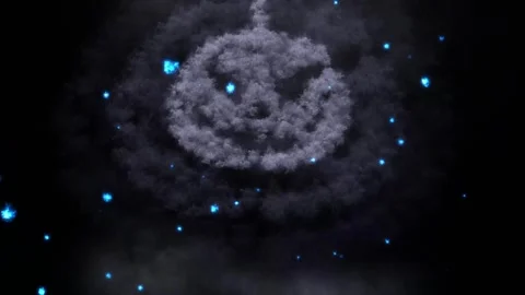 Dark cloud with glowing particles in a mysterious, abstract environment. Stock Footage 318171311