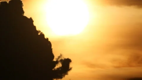 Dark cloud hide sunlight Stock Footage 122611844