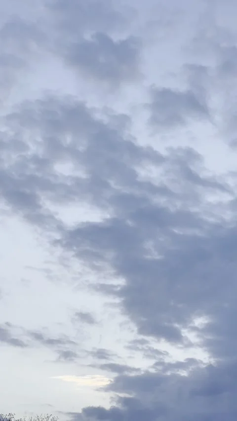 Dark Cloud Layers Over Fading Evening Sky Stock Footage 345515095