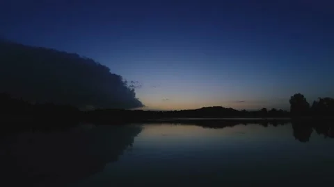 Dark Cloud over the Like Stock Footage 145798447