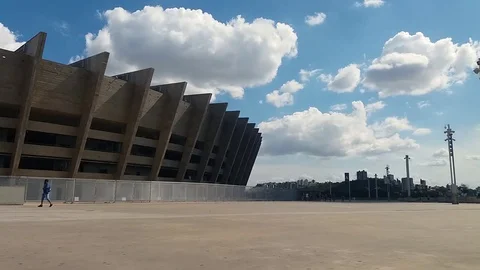 Dark Cloud Over Stadium at Mineirao Stadium - Brazil 스톡 동영상 71478297