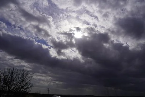 Dark cloud, rain cloud Stock Photos