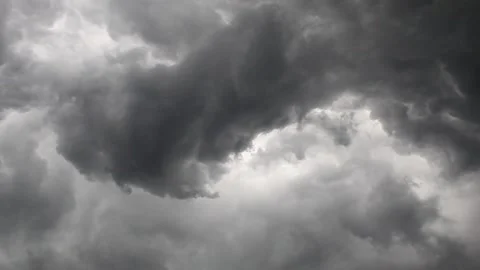 Dark cloud on sky on a bad weather and low light floating with air. Stock Footage 171761660